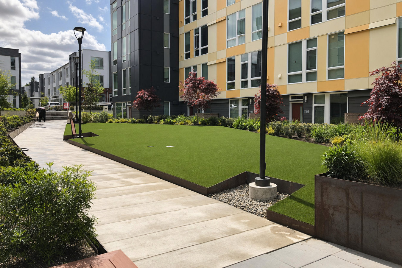 Commercial turf installation in Weslaco, TX